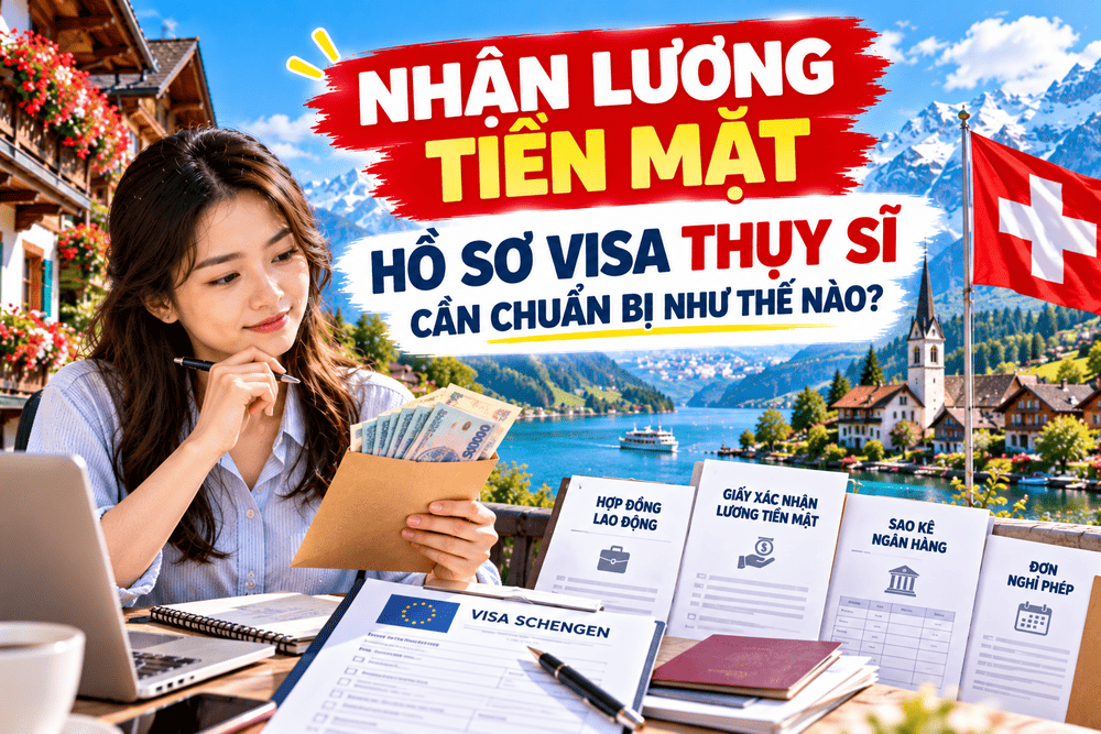 NHẬN LƯƠNG TIỀN MẶT – HỒ SƠ VISA THỤY SĨ CẦN CHUẨN BỊ NHƯ THẾ NÀO?